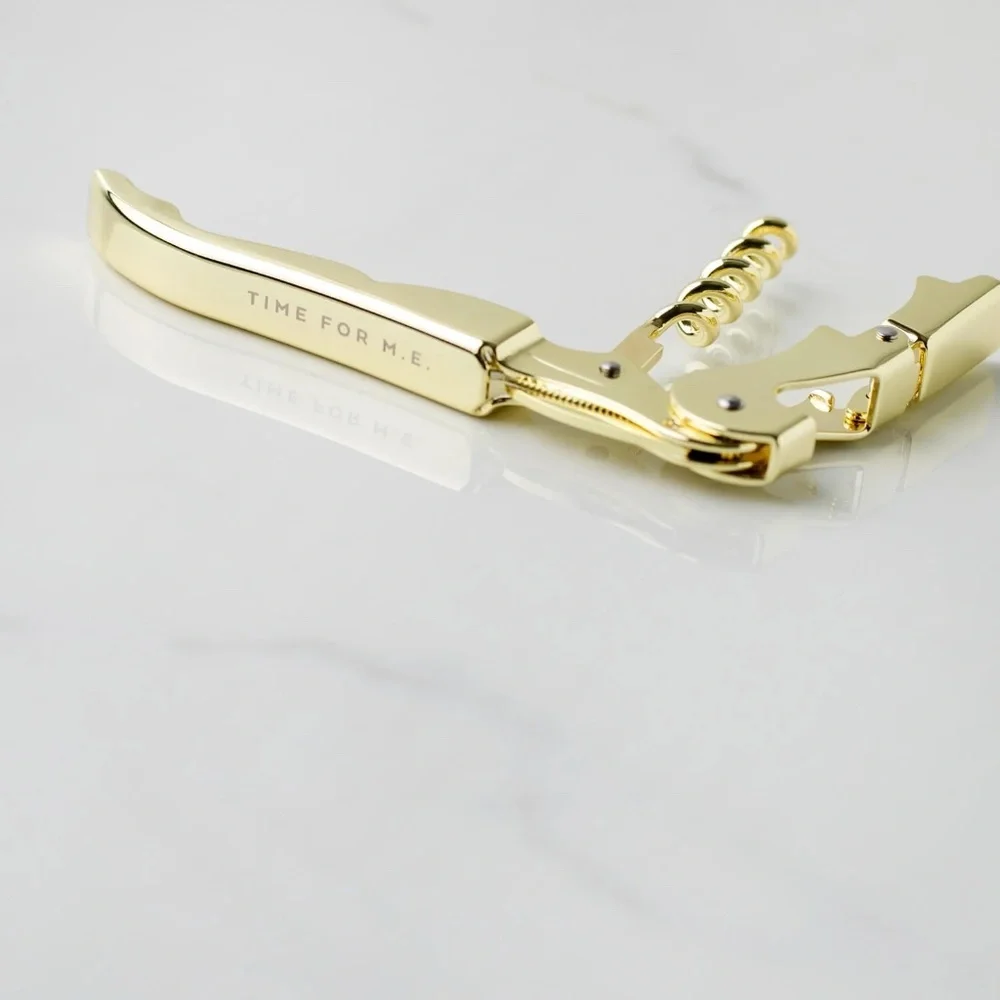 Margot Elena Gold Bottle Wine Opener Gift Box Luxe Barware Entertaining Gift NWT